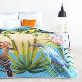 Beddensprei_sprei_kleur_Blauw_170X210cm_100% POLYESTER_
