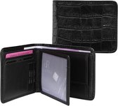 dR Amsterdam Billfold - Croco - Black