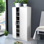 Schoenenkast 7 planken wit