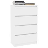 vidaXL - Dressoir - Spaanplaat - Hoogglans wit - 60 x 35 x 98,5 cm