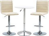 3-delige Barset kunstleer wit