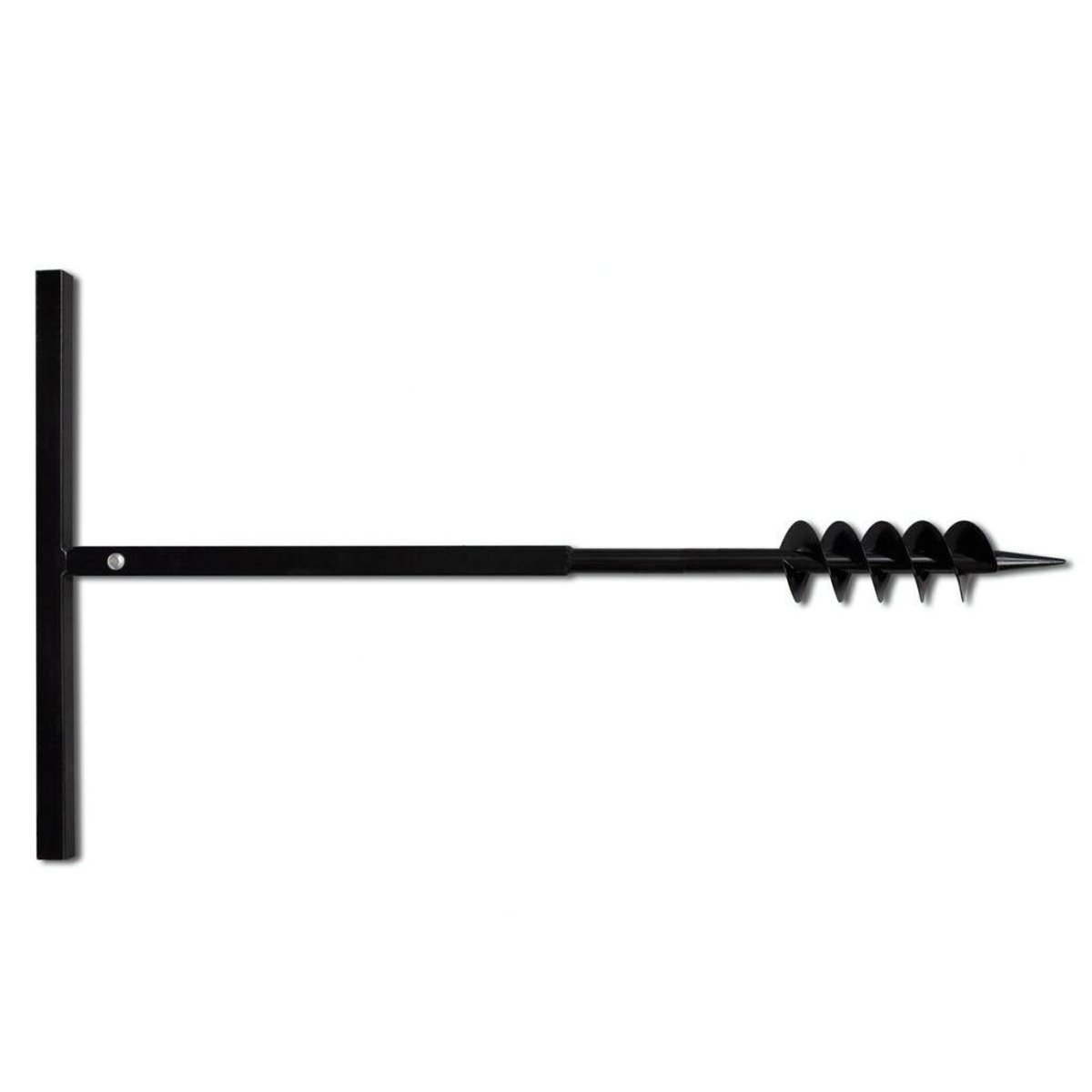QWORK® Grondboor, ⌀ 60 Mm Grondboor Met Adapter, 80 Cm Voor Het Boren Gaten Planten Bomen 2001899453