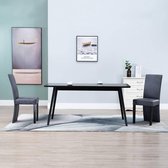 Eetkamerstoelen 2 st kunstsuéde grijs