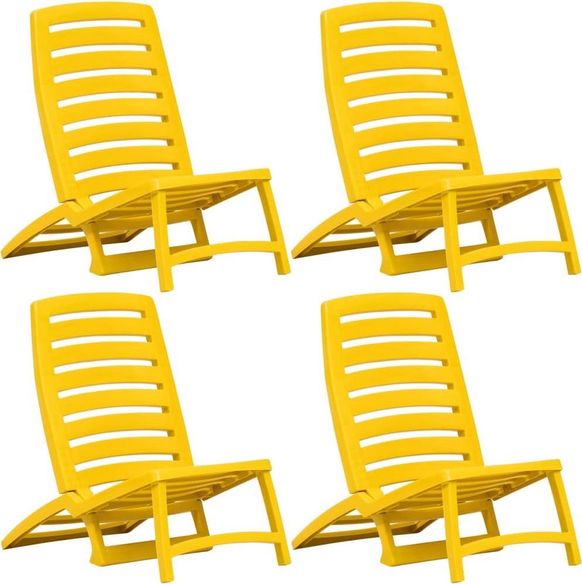 spanning Meyella Ongedaan maken Strandstoelen inklapbaar 4 st kunststof geel | bol.com