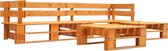 4-delige Loungeset pallet FSC hout honingbruin