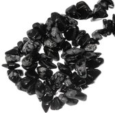 Natuursteen Chips Snowflake Obsidiaan (8 - 12 mm) 150 stuks
