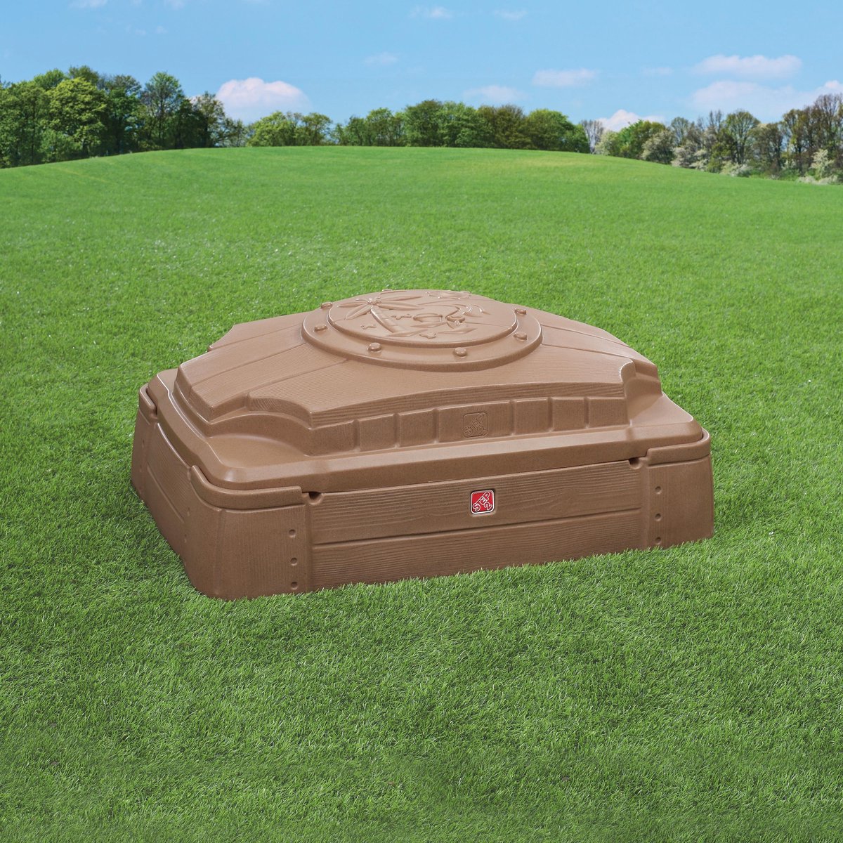 Step2 Play & Store Zandbak - Met Deksel en Zitbankjes - Zandbak van plastic / kunststof voor kinderen - Voor 91 kg zand — afbeelding 4