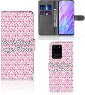Geschikt voor Samsung Galaxy S20 Ultra Portemonnee Hoesje Flowers Pink DTMP
