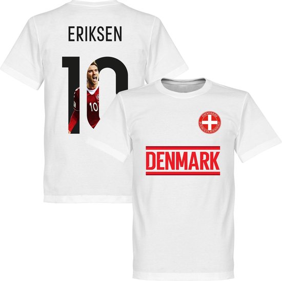 Denemarken Eriksen 10 Gallery Team T-Shirt - Wit - XXXL