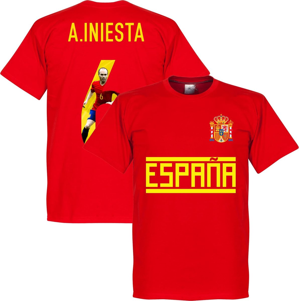 1191x1200.jpg Spanje A. Iniesta 6 Gallery Team T-Shirt - Rood - L - Afbeelding 1