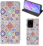 Standcase Geschikt voor Samsung Galaxy S20 Ultra Tiles Color