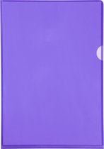 Pak van 100 L mappen - gladde PVC 13/100e - A4, Purper