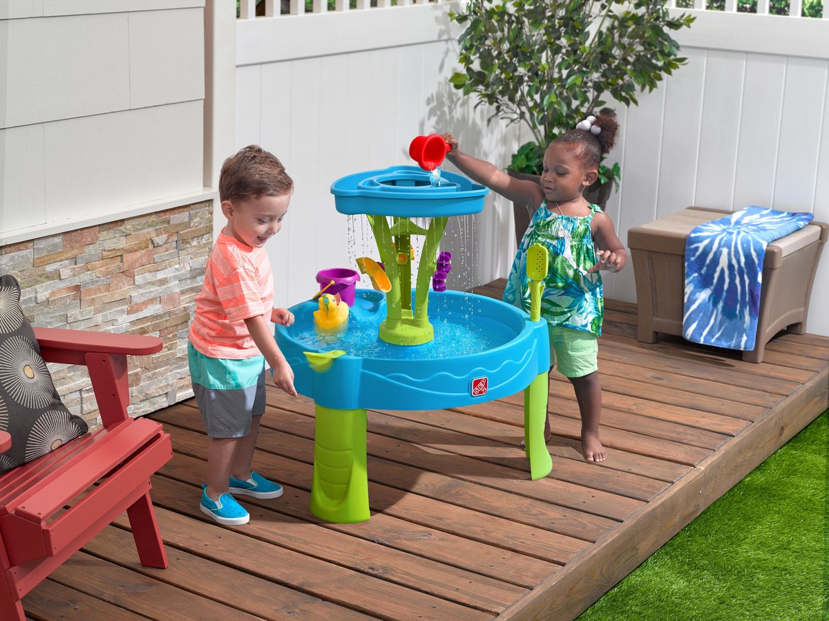 Step2 Summer Showers Splash Watertafel - Met 8 accessoires - Waterspeelgoed voor kind - Activiteitentafel met water voor de tuin / buiten — afbeelding 13