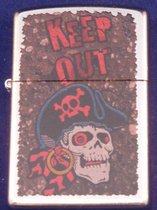 Aansteker Zippo Keep Out Pirate Skull