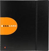 5x Exactive® Visitekaarthouder met uitneembare pochetten Exacard - 320 kaarten - 26,5x25cm, Zwart