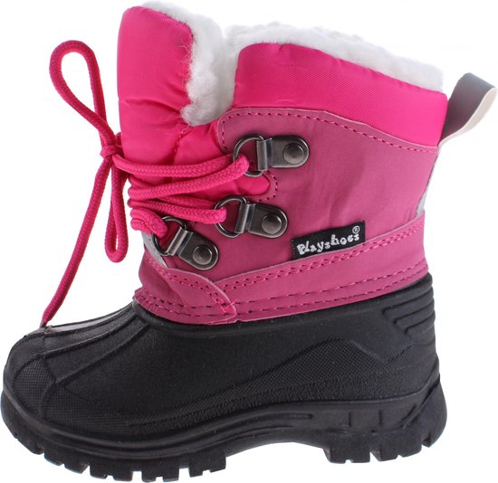 Playshoes snowboots veters uni fuchsia | bol.com