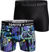 Björn Borg Naito City zwarte 2-pack heren boxershorts maat M