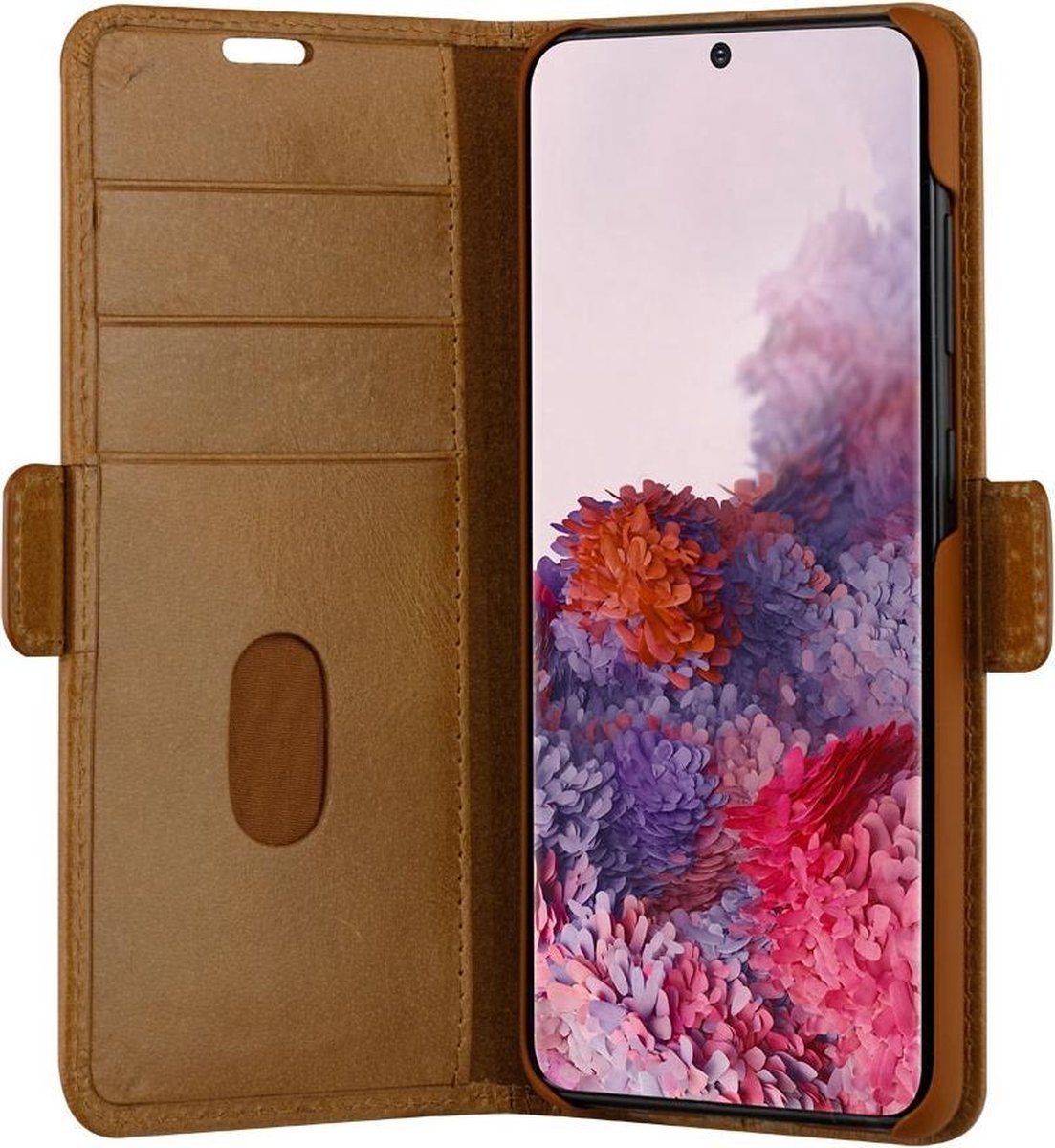 Samsung Galaxy S20 Bookcase hoesje - dbramante1928 - Effen Cognac - Leer