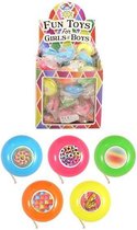 72 Stuks - Yoyo's - Vrolijk gekleurde Jo Jo's - In Traktatiebox - Uitdeelcadeautjes - Traktatie voor kinderen - Kinderfeestje