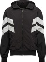 Urban Classics tussenjas crinkle panel track jacket Wit-xxxl