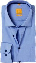 Redmond modern fit overhemd - blauw - Strijkvriendelijk - Boordmaat: 39/40