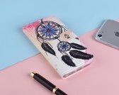 P.C.K. Hoesje/Boekhoesje luxe dromenvanger print geschikt voor Apple Iphone 6/6S MET Glasfolie