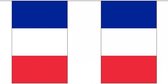 3x Buiten vlaggenlijn Frankrijk 3 meter - Franse vlag - Supporter feestartikelen - Landen decoratie en versieringen