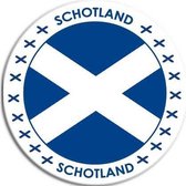 10x Schotland sticker rond 14,8 cm - Schotse vlag - Landen thema decoratie feestartikelen/versieringen