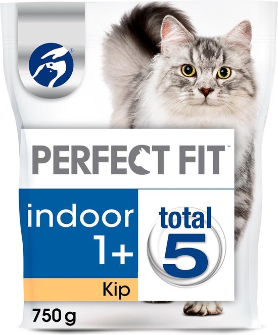 mannetje kin assistent Perfect Fit Indoor Adult 1+ Brokjes - Kip - Kattenvoer - 3 x 750g | bol.com