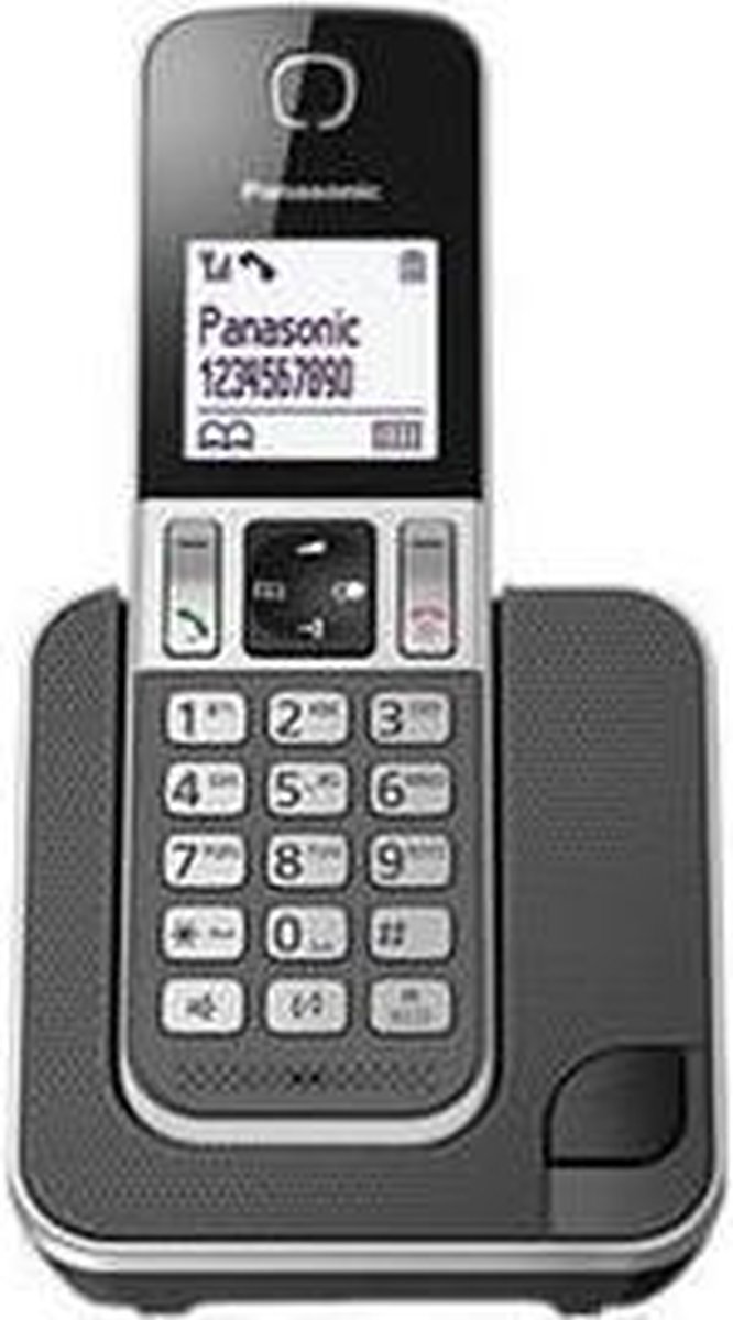 grijze ect draadloze telefoon - panasonic - kxtgd310frg