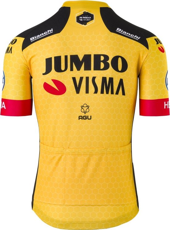 AGU Replica Fietsshirt Team Jumbo Visma Heren - Maat XS - Geel