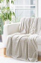 Luxe bed_deken_Brulo_Polyester_sprei _creme;zilver_150 x 200 cm