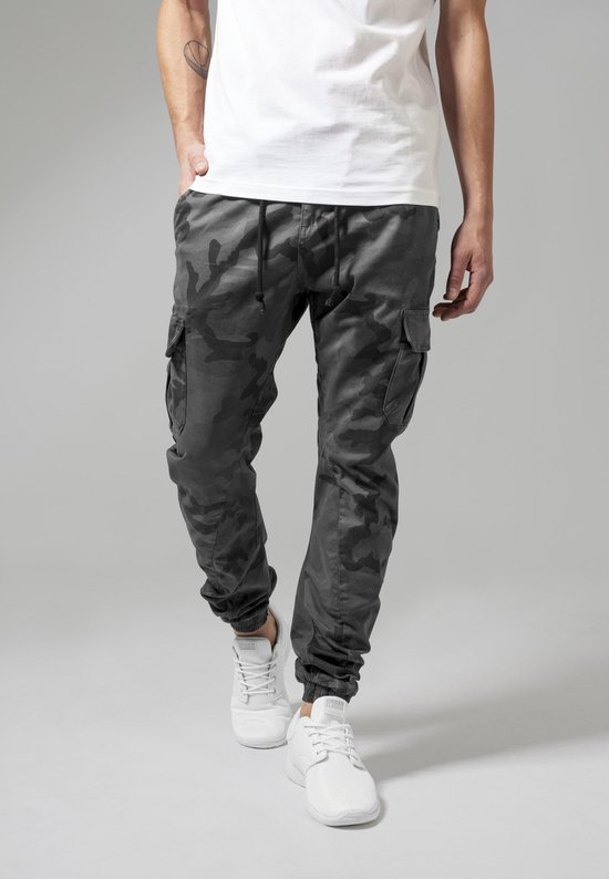 Urban Classics Cargo Jogging Heren Trainingsbroek - donkercamouflage - XXL