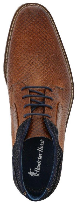 half hoge veterschoenen heren cognac/navy, maat 45 | bol.com
