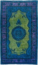 Groen & Blauw Recoloured Vintage Vloerkleed 188cm x 320cm