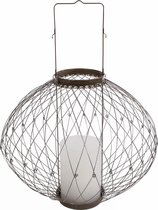 Gifts Amsterdam Windlicht Rond 35,5x46,5 Cm Metaal Zilver