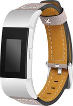 watchbands-shop.nl Leer bandje - Fitbit Charge 2 - kaki