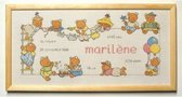Permin borduurpakket geboortetegel Marilene - Happy Friends 12-8451