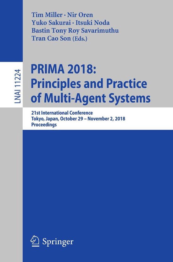 Springer Nature Proceedings Computer Science - PRIMA 2018: P ... - cover