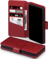 Qubits - Étui portefeuille de luxe en cuir véritable - Samsung Galaxy S20 - Rouge