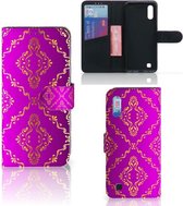Geschikt voor Samsung Galaxy M10 Wallet Case Barok Roze