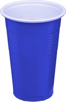 Relaxdays Beer pong bekers - 50 stuks - plastic bekers - party - bierbeker - feest - blauw