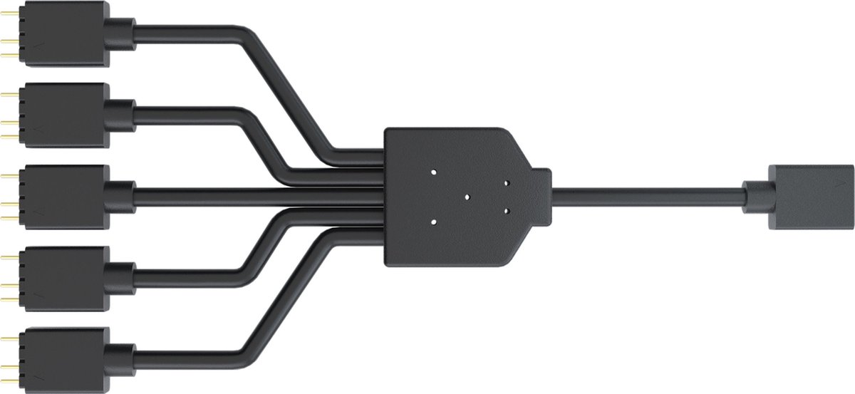 Cooler Master MFX-AWHN-1NNN5-R1 hardwarekoeling Moederbord RGB-splitterkabel Zwart