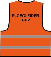 Ploegleider BHV hesje oranje - polyester - one size maat - reflecterend