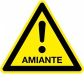 Waarschuwingsbord amiante - dibond 200 mm