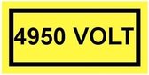 4950 volt sticker 100 x 50 mm