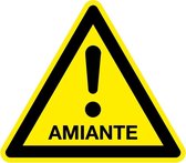 Waarschuwingssticker amiante 100 mm