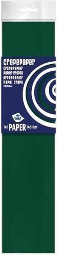 10x Papier crépon plat vert foncé 250 x 50 cm - Bricolage avec papier - Fournitures de bricolage