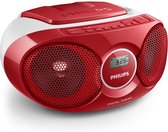 Philips AZ215R - Radio/CD-speler - Rood