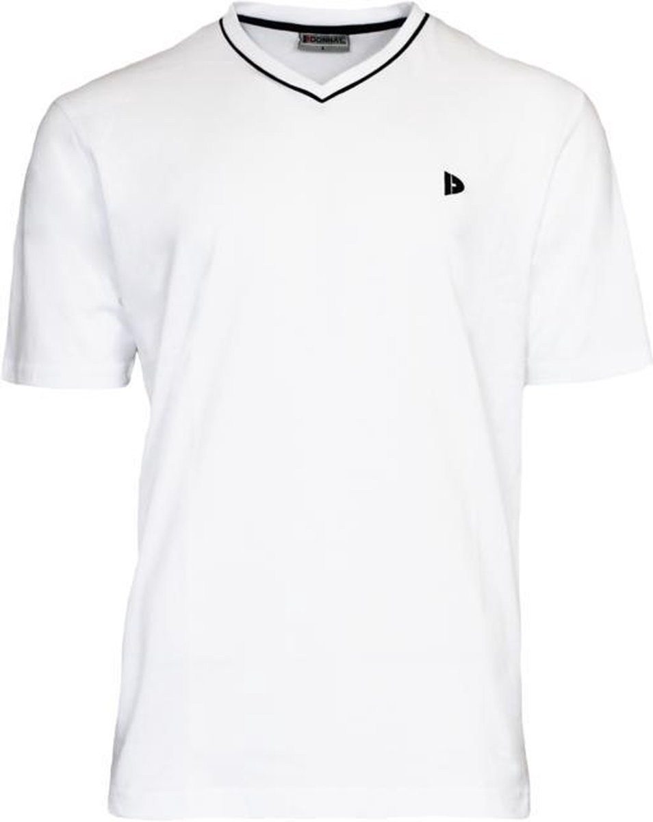 Donnay T-shirt - Sportshirt - V- Hals shirt - Heren - Maat XXL - Wit